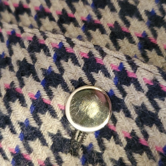 Laurel by Escada Houndstooth Wool Coat Size 44 USA 14 - Picture 8 of 9